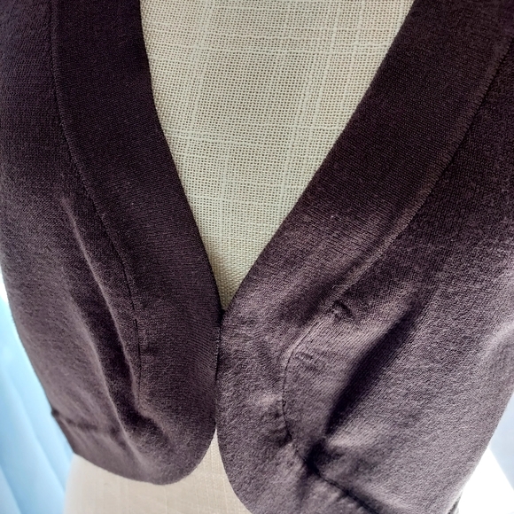 (INC) INTERNATIONAL CONCEPT, BROWN SHURG SNAP CLOSURE SWEATER - Picture 5 of 8